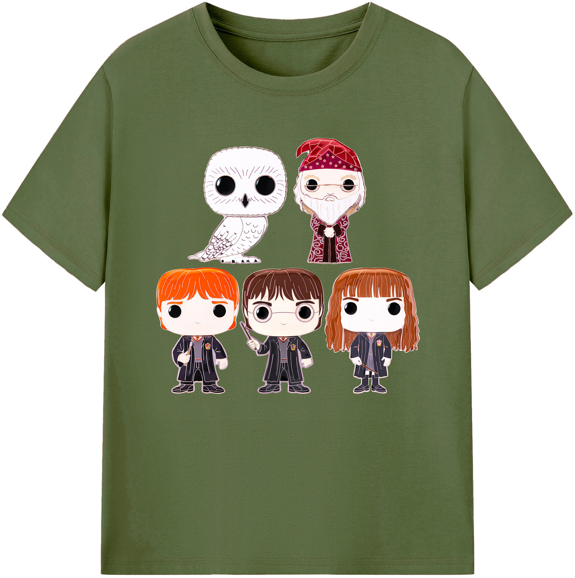 （画像用） Harry Potter ハリー・ポッターシリーズ 綿100％半袖Tシャツ（フロントプリント）